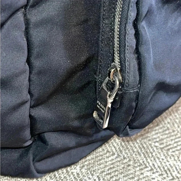 $2,300 PRADA Black Nylon Baby Bag/Diaper Bag/Designer Logo Handbag Lux Tote Bag - Picture 13 of 17